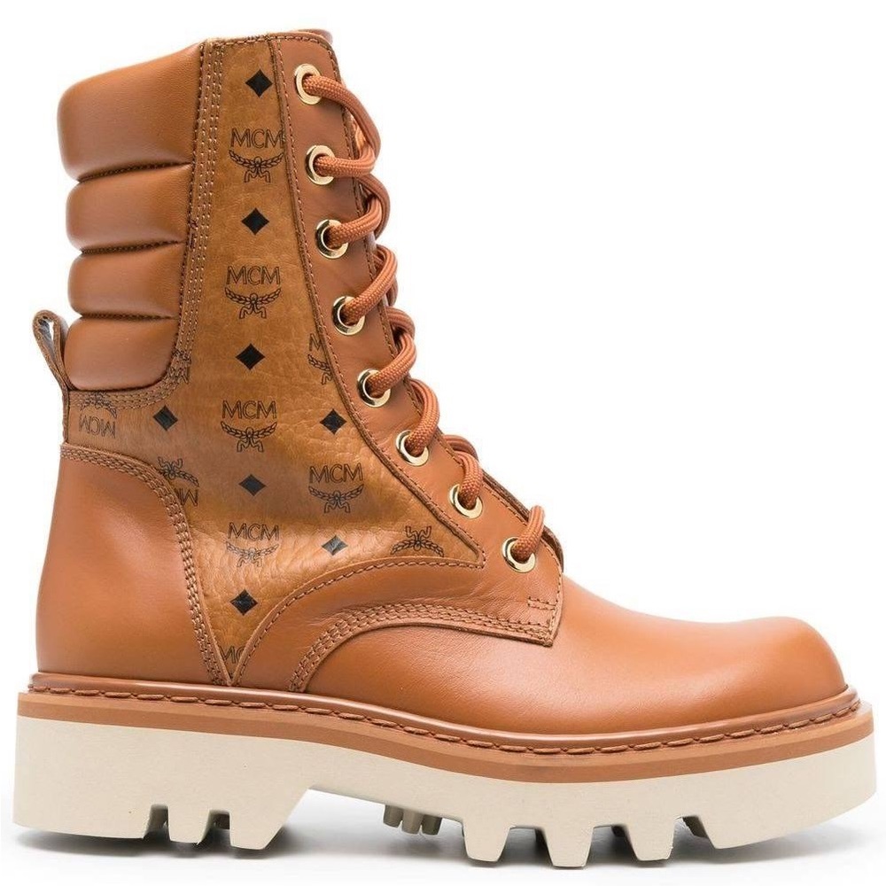 mcm Visetos Boots in Calf Leather Big Kids' size 36 us 4
